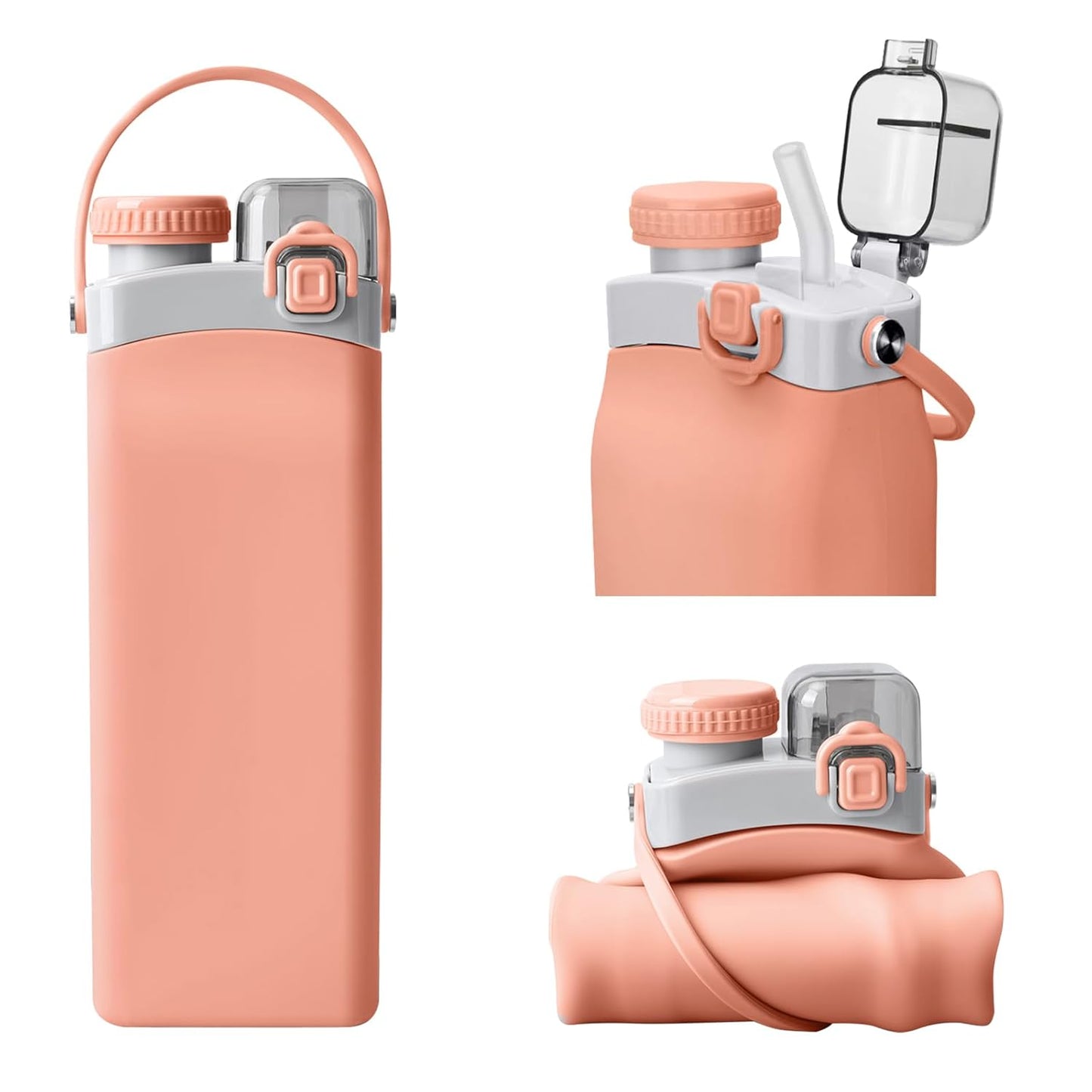 Mini Foldable Water Bottle With Straw
