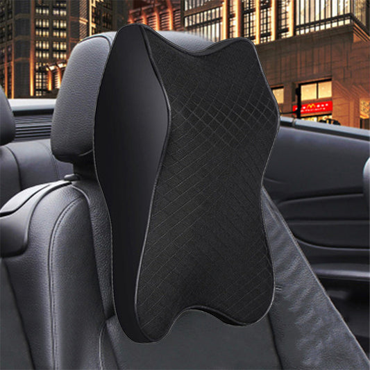 Car Seat Back Head Rest Memory Foam Pillow, Car Neck Rest Cushion – Durable Neck Pillow with Breathable & Removable Cover