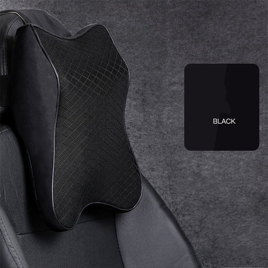 Car Seat Back Head Rest Memory Foam Pillow, Car Neck Rest Cushion – Durable Neck Pillow with Breathable & Removable Cover
