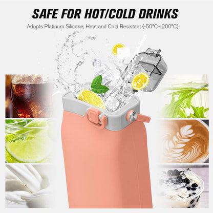 Mini Foldable Water Bottle With Straw