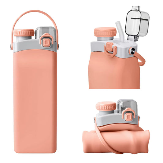 Mini Foldable Water Bottle With Straw